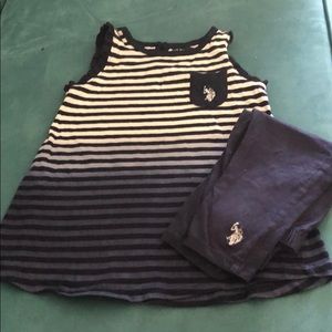 U.S.Polo ASSN Navy Blue striped outfit